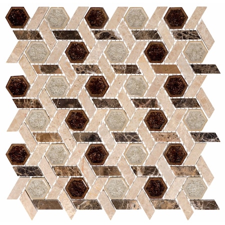 Andova Tiles Exploration Israel 1" x 1" Glass Novelty Mosaic Tile ANDEXPIL365
